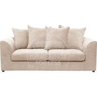 Casper Chenille 3 Seater Sofa Scatter Back Curved Arm