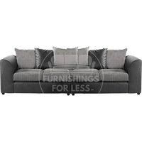 Luxor Long Fabric Jumbo Cord 4 Seater Sofa - Scatter Back