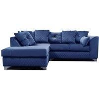 Victoria Soft Plush Velvet 3 to 4 Seater L Shaped Corner Sofa Left Hand Facing - Scatter Back