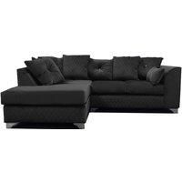 Victoria Soft Plush Velvet 3 to 4 Seater L Shaped Corner Sofa Left Hand Facing - Scatter Back
