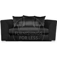 Victoria Soft Plush Velvet Fabric 2 Seater Sofa - Scatter Back