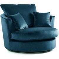 Victoria Soft Plush Velvet Fabric Swivel Chair 360 Rotation Single Seater