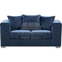 Ella Boxed Arm Plush Velvet Fabric 2 Seater sofa Gold