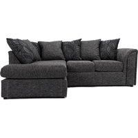 Byron Dundee Chenille Fabric 3 to 4 Seater L Shaped Corner Sofa Grey or light Grey Left Hand Facing