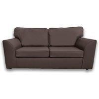Danbury Leather 3 Seater Sofa Full Back Black, Brown or Grey