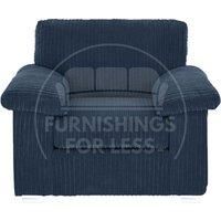 Delta Large Fabric Armchair Sofa Padded Arms Jumbo Cord