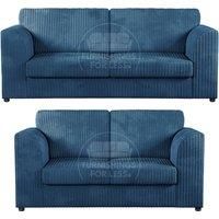 Luxor Jumbo Cord 3 + 2 Fabric Sofa Suite - Fullback