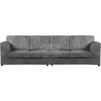 Luxor Long Fabric Jumbo Cord 4 Seater Sofa - Full Back