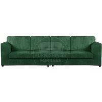 Luxor Long Fabric Jumbo Cord 4 Seater Sofa - Full Back