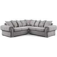 Milan 5 Seater L Shaped Corner Sofa Scatter Back Chesterfield Arms Grey 2 Corner 2
