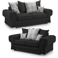 Milan Fabric Sofa Suite 3 and 2 Seater Sofa Set Scatter Back