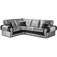 Chelsea Crushed Velvet Large 4 Seater Corner Sofa 1 Corner 2 Rolled Arms