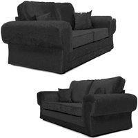 Chelsea Crushed Velvet 2 Piece Sofa Set 3 Seater and 2 Seater Rolled Arms