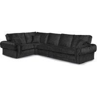 Chelsea Crushed Velvet Long 5 Seater Large Corner Sofa 1 Corner 3 Rolled Arms