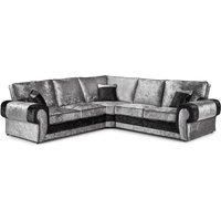 Chelsea Crushed Velvet 5 Seater Large Corner Sofa 2 Corner 2 Rolled Arms