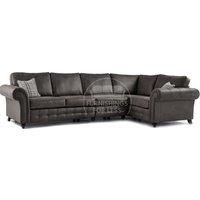 Oakland Charcoal Chesterfield 5 Seater L Shape Large Corner Sofa