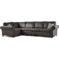 Oakland Charcoal Chesterfield 5 Seater L Shape Large Corner Sofa