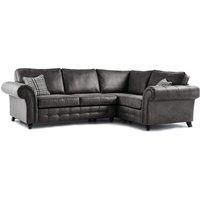 Oakland Charcoal Chesterfield 4 Seater L Shape Large Corner Sofa