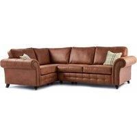 Oakland Corner Chesterfield 4 Seater L Shape Sofa Suite Tan