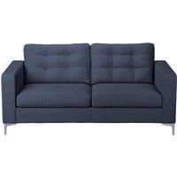 Smart Hackney Fabric 3 Seater Sofa Formal Saphire Blue or Pewter Grey