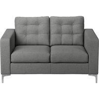 Smart Hackney Fabric 2 Seater Sofa Formal Saphire Blue or Pewter Grey