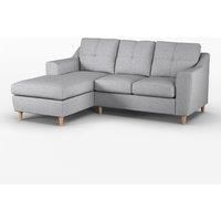 Baxter Fabric L Shaped 3 Seater Corner Sofa With Chaise Left Hand Facing - Charcoal, Silver, Oatmeal or Sage