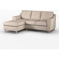 Baxter Fabric L Shaped 3 Seater Corner Sofa With Chaise Left Hand Facing - Charcoal, Silver, Oatmeal or Sage