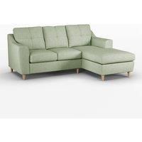 Baxter Fabric L Shaped 3 Seater Corner Sofa With Chaise Right Hand Facing - Charcoal, Silver, Oatmeal or Sage