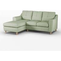 Baxter Fabric L Shaped 3 Seater Corner Sofa With Chaise Left Hand Facing - Charcoal, Silver, Oatmeal or Sage