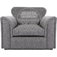 Byron Dundee Chenille Fabric Single Seater Armchair Grey or Light Grey