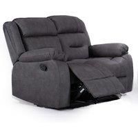 Monty Grey Fabric Manual Reclining 2 Seater Sofa
