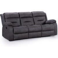 Monty Grey Fabric Manual Reclining 3 Seater Sofa