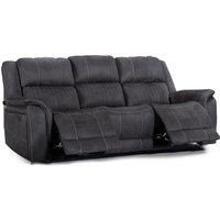 Cassandra 3 Seater Electric Reclining Grey Leather Like Sofa