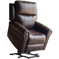 Chester Rise and Recline Armchair Electric Dual Motor Brown