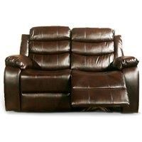 Venlo Leather Like Manual Reclining 2 Seater Sofa Black, Brown or Grey