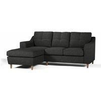 Baxter Fabric L Shaped 3 Seater Corner Sofa With Chaise Left Hand Facing - Charcoal, Silver, Oatmeal or Sage