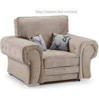 Milan Mink Fabric Single Seater Armchair Fabric Full Back Chesterfield Style