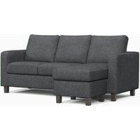 Furnishings For Less UK York Grey Fabric Corner, Reversible Chaise L shaped 3 Seater Square Arms (Reversible 3 Seater Corner Sofa)