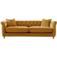 Elsie Chesterfield Velvet Sofa Suite Collection Living Room Seating Ochre