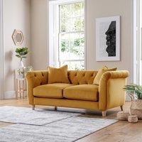 Elsie Chesterfield Velvet Sofa Suite Collection Living Room Seating Ochre