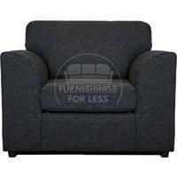 Paris Charcoal Boucle Fabric Single Seater Armchair