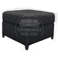 Paris Charcoal Boucle Fabric Sofa Accessory Footstool