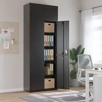 File Cabinet Black 90x40x240 cm Steel