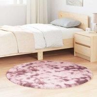Shaggy Rug High Pile NAVARRA Dusty Pink 120x120 cm Polyester
