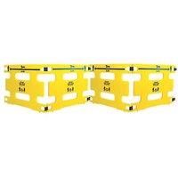 Addgards Keep Your Distance Safety Barriers Yellow / Black 1m 4 Pack (901KK)