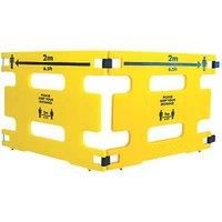 Addgards Keep Your Distance Safety Barrier Yellow / Black 1m 2 Pack (124KK)