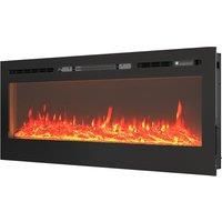 Livingandhome 40 Inch Recessed Wall Mounted LED Electric Fireplace