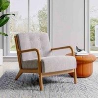 Livingandhome Accent Chair Wood Frame Padded Armchair Sofa