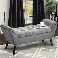 Livingandhome 118Cm Velvet Bench Ottoman Bed End Bench Doorway Stool