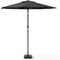Livingandhome 3m Garden Parasol Patio Umbrella With Square Base - Black